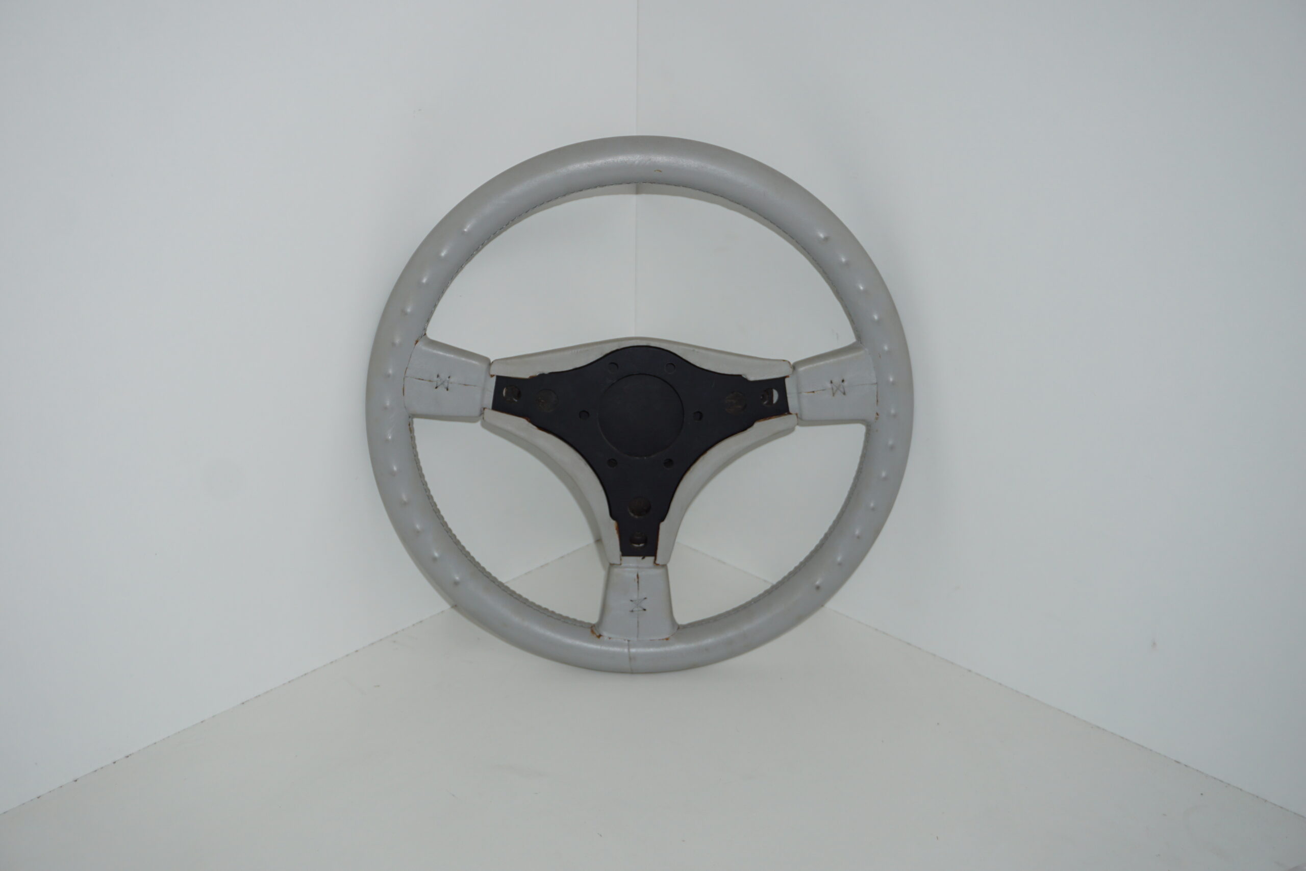 Volante simoni racing 360mm grigio 3 razze (raid) - immagine 2