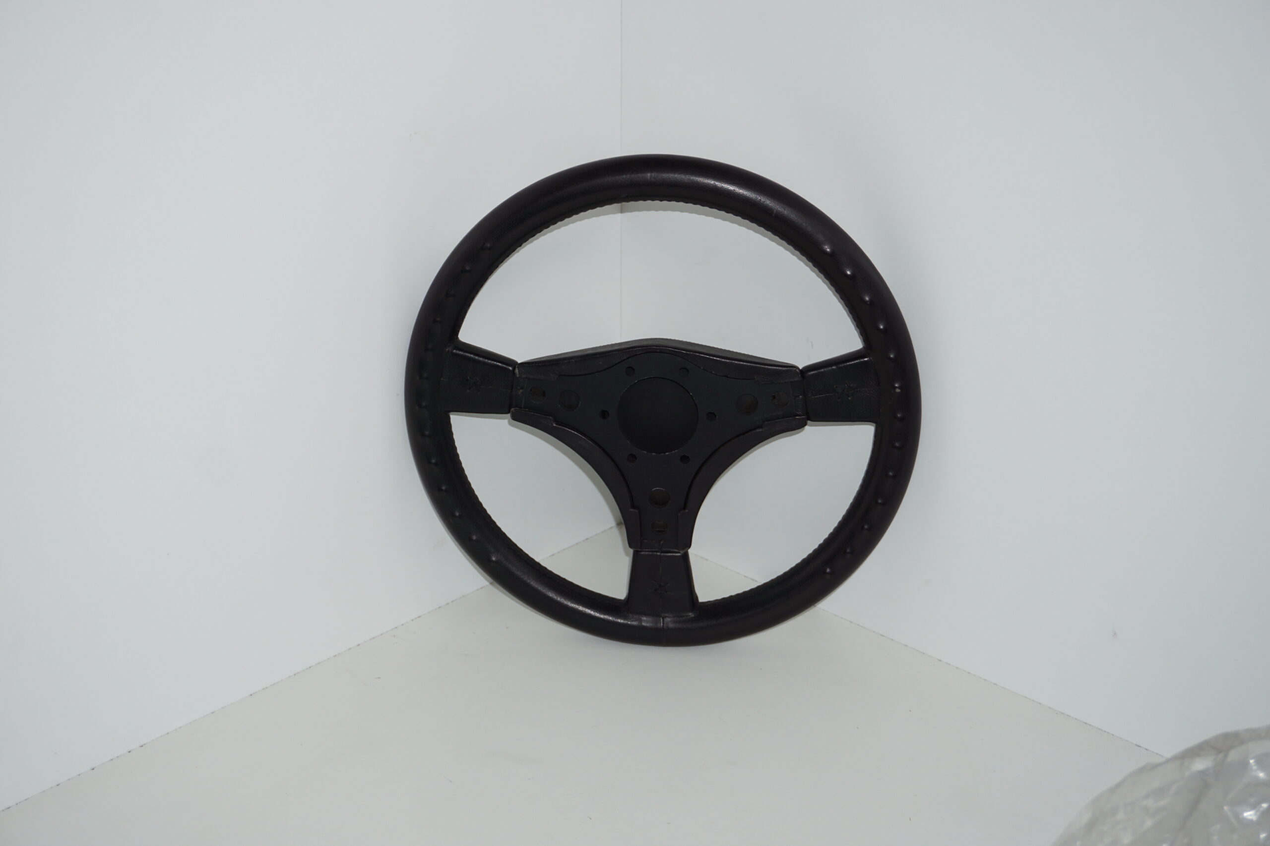 Volante atc in pelle nera 360mm 3 razze (raid) - immagine 2
