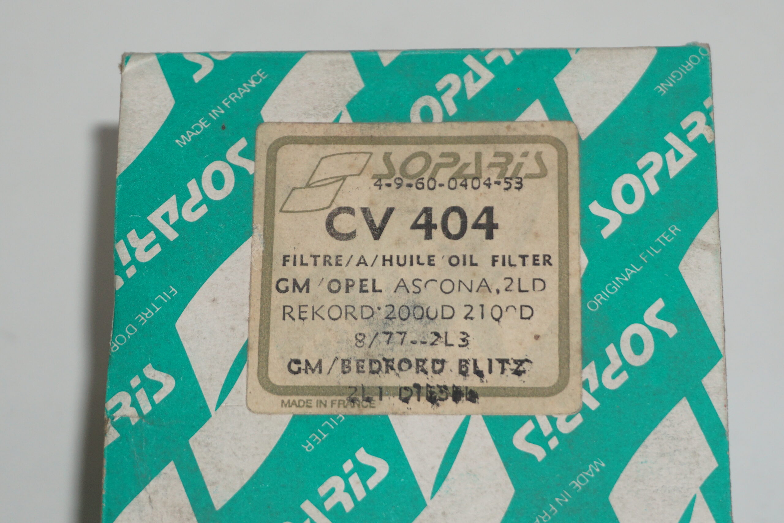 Filtro olio Soparis CV 404 - immagine 2