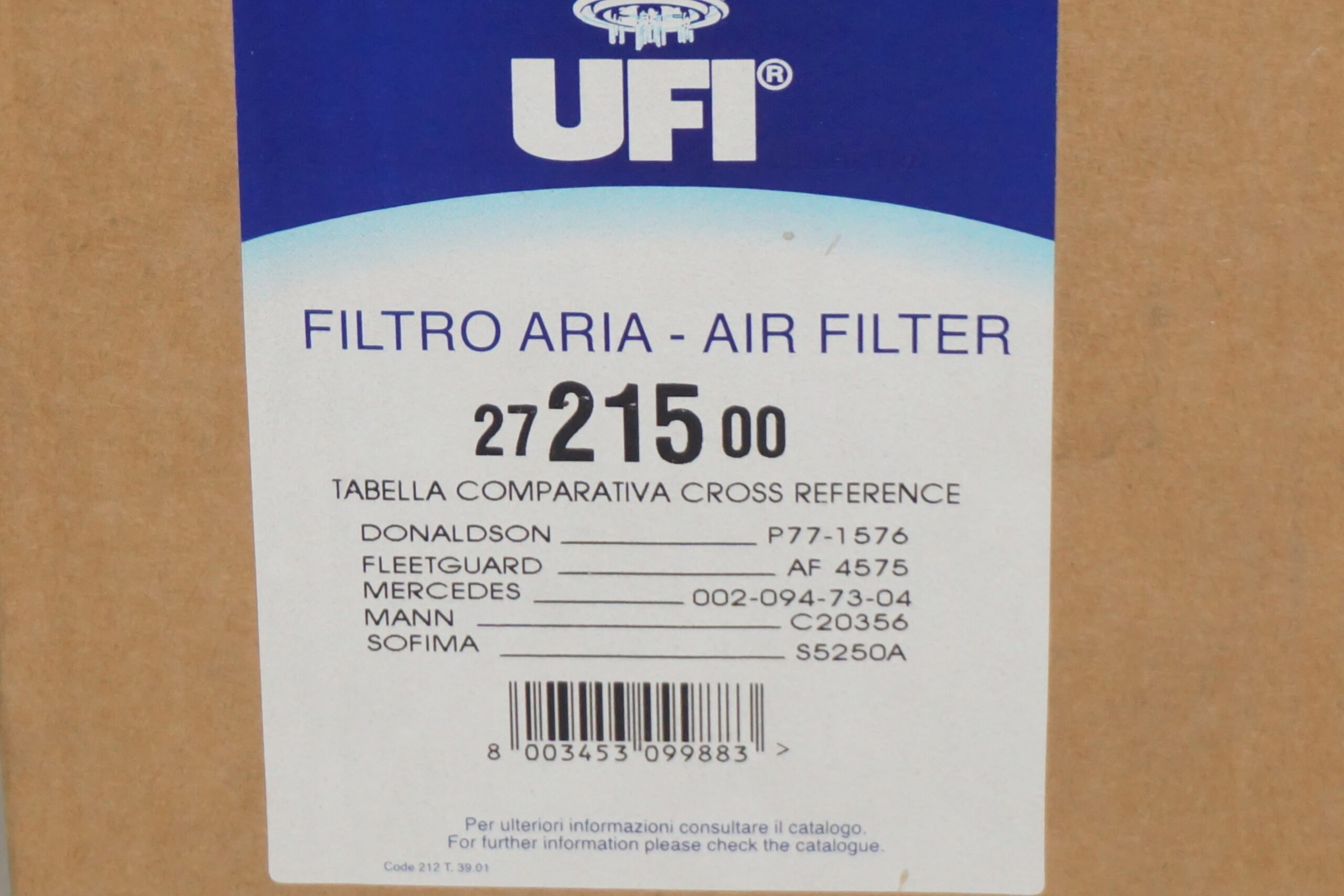 Filtro aria UFI 27 215 00 - immagine 2