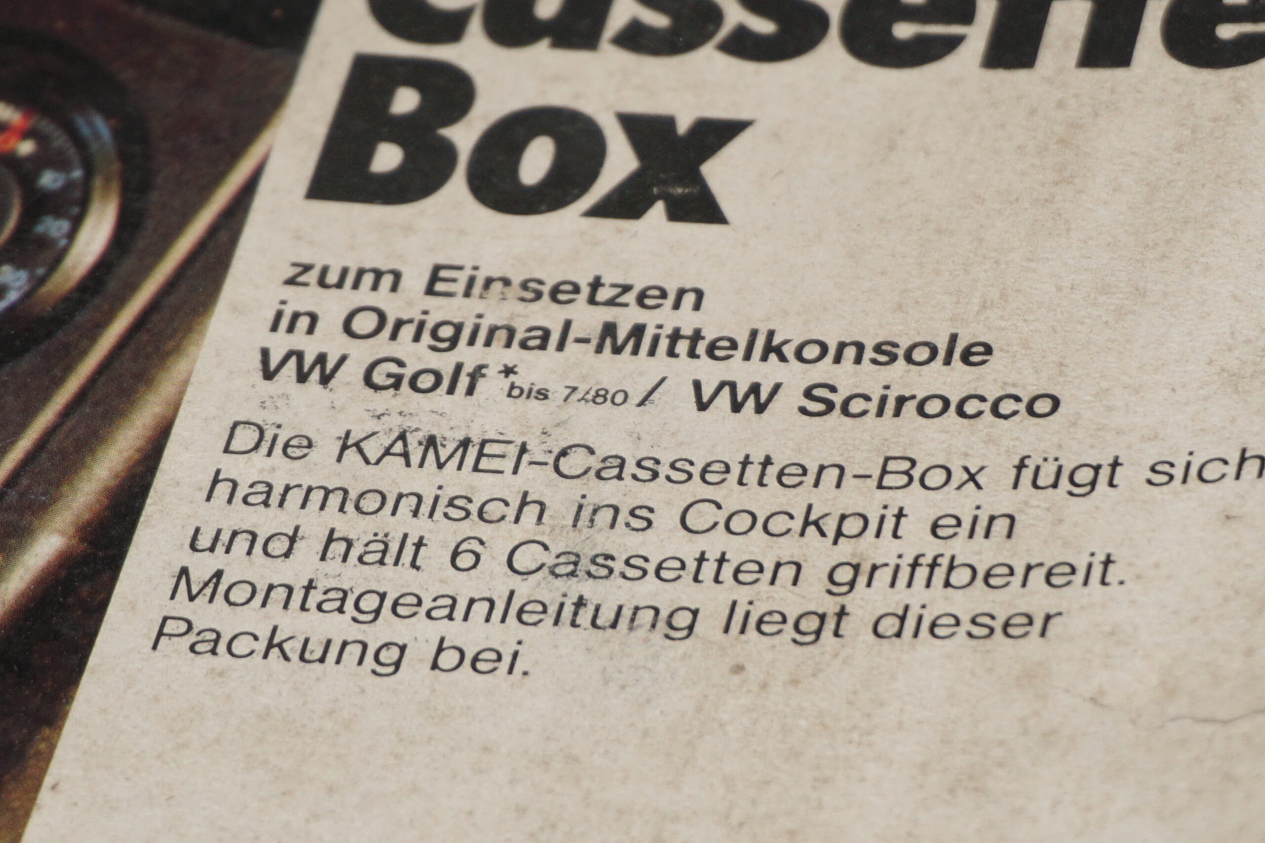 Porta cassette Volkswagen Golf-Scirocco 80' Vintage - immagine 2