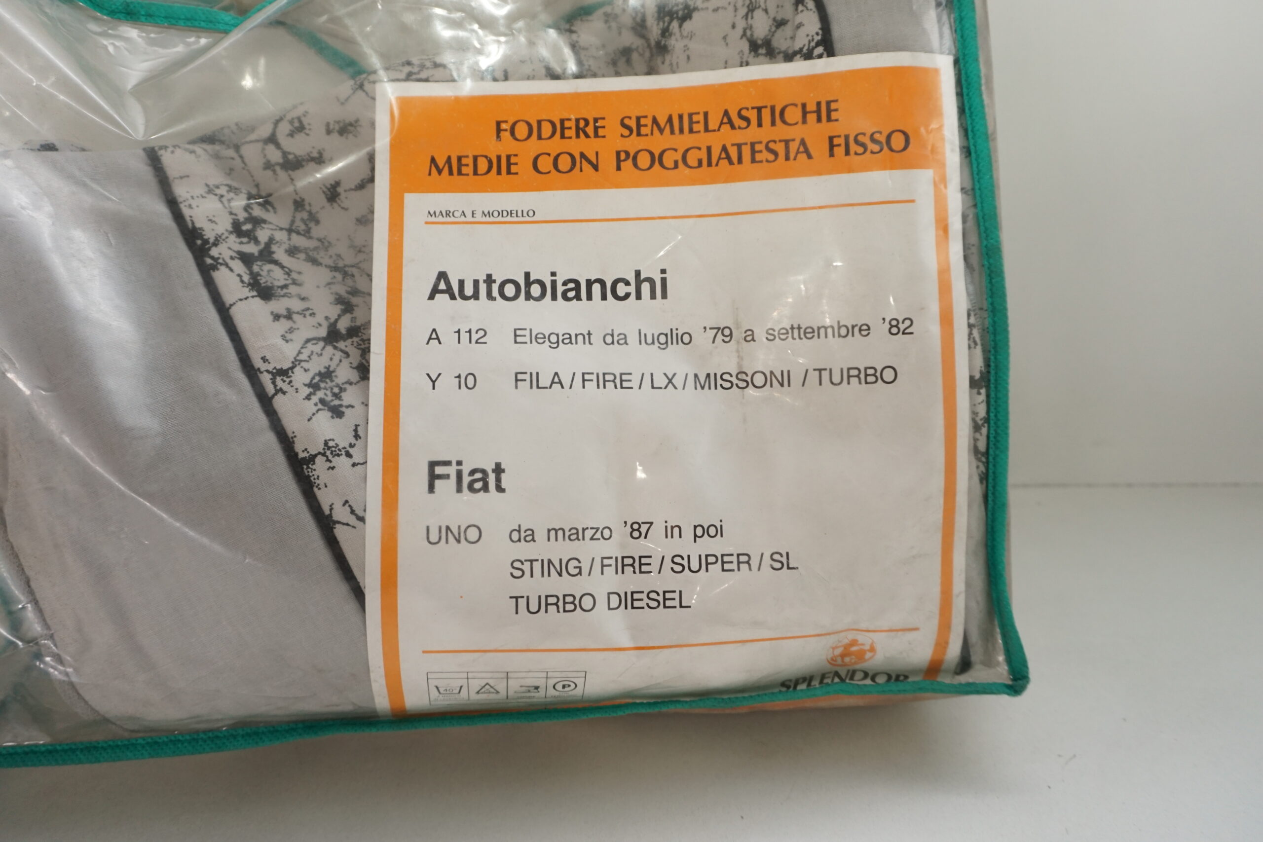 Copri sedili completi Splendor Fiat Uno '87 Bianco Fantasia - immagine 3