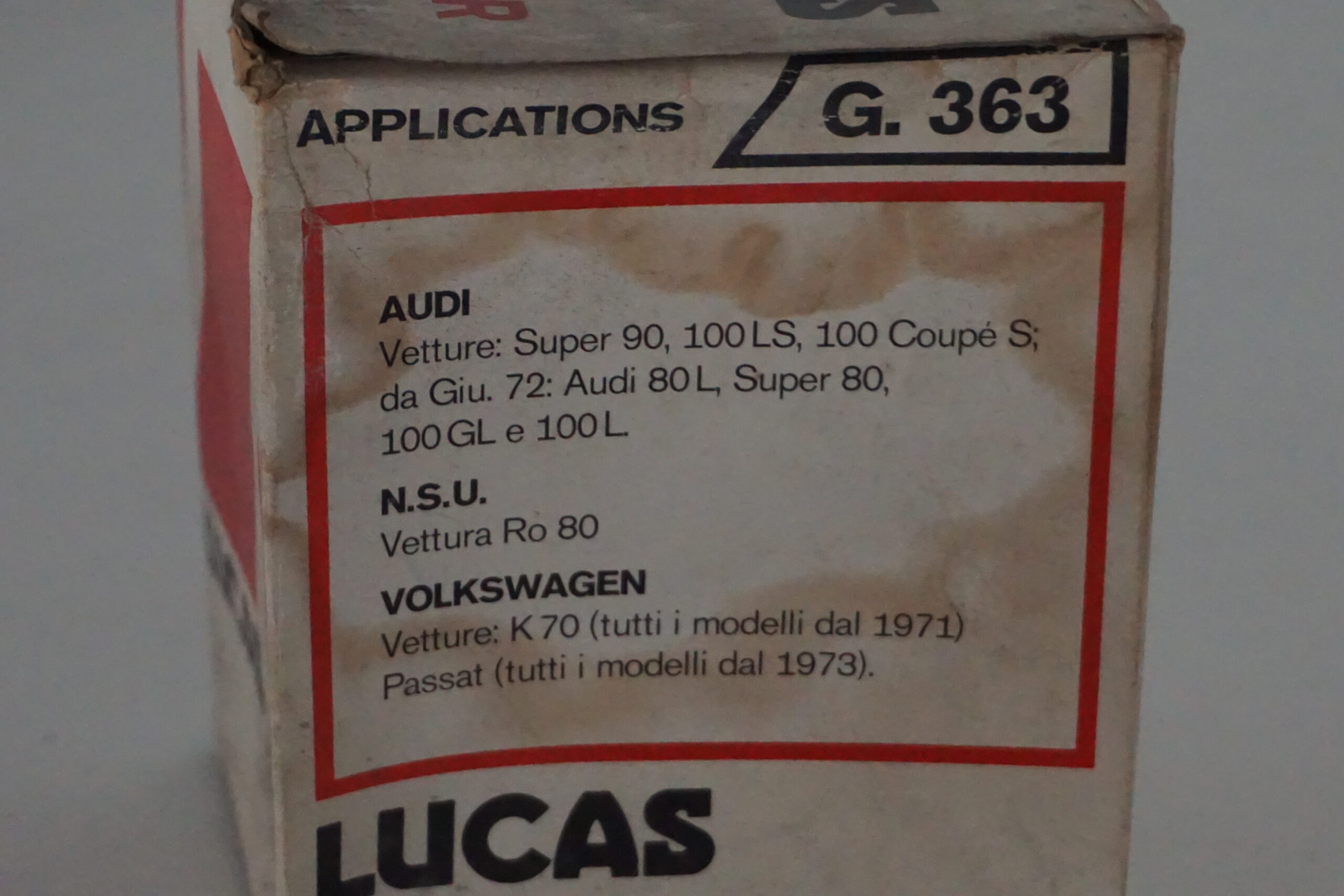 Filtro olio Lucas G.363 - immagine 2